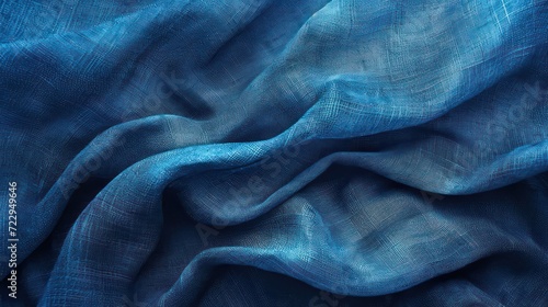 cerulean blue, blue fabric, blue cloth, ocean blue dark blue abstract vintage background for design. Fabric cloth canvas texture. Color gradient, ombre. Rough, grain. Matte, shimmer 