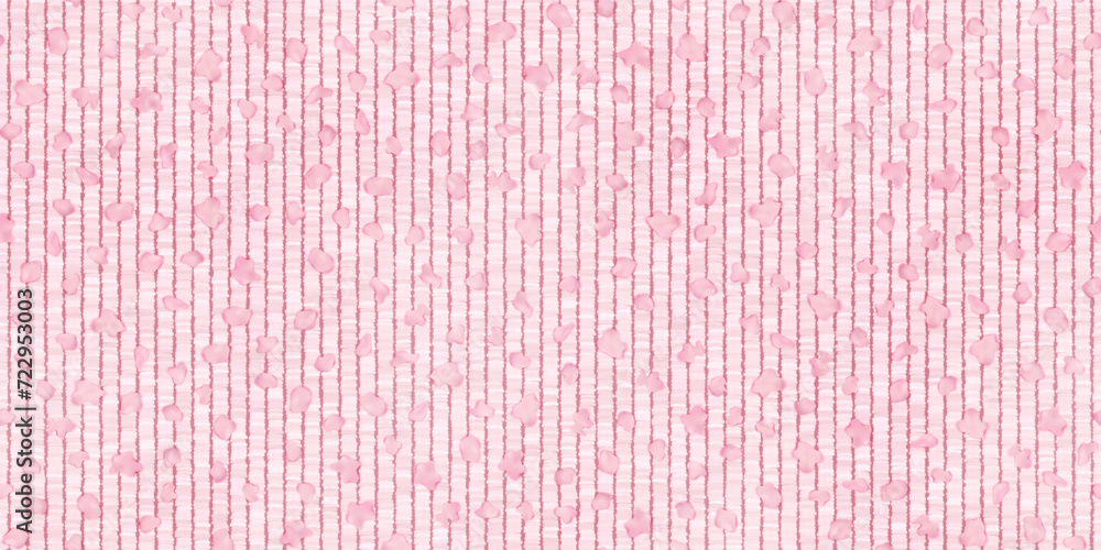 Fototapeta premium Pink pastel boucle fabric seamless pattern with nodular grunge texture. Cotton or wool upholstery fabric background. Vector illustration. Twill fluffy carpet