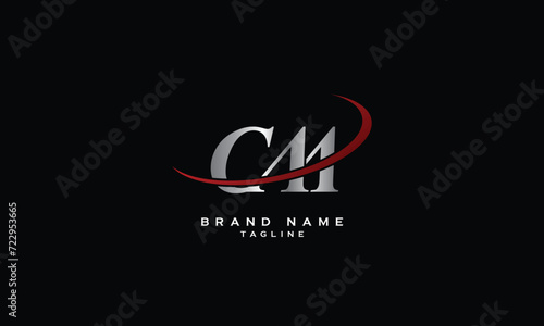 CM, MC, Abstract initial monogram letter alphabet logo design