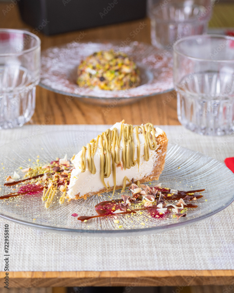 Typical Italian dishes and desserts in restaurants, for tourists