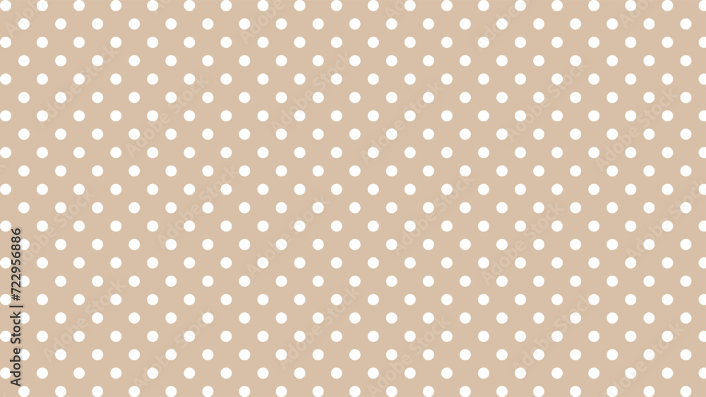Brown and white polka dots background