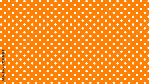 Orange and white polka dots background photo