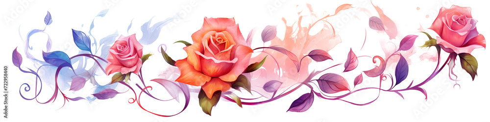 composition with pink roses composition with pink roses