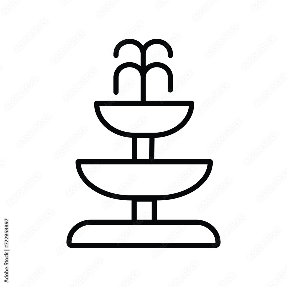 fountain icon with white background vector stock illustration fountain icon with white background vector stock illustration