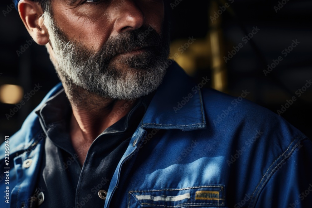 Obraz premium A picture of a man with a beard wearing a hat. Suitable for various applications