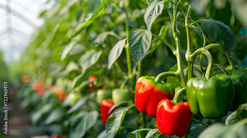 Organic bell pepper cultivation in greenhouse