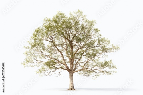 A picture of a large tree with lush green leaves against a white background. Can be used for various purposes