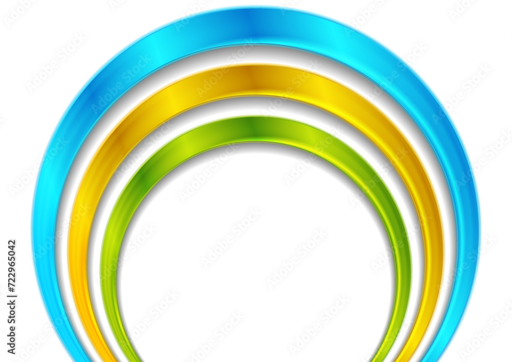 Obraz premium Colorful arches frame abstract concept geometric background. Vector design