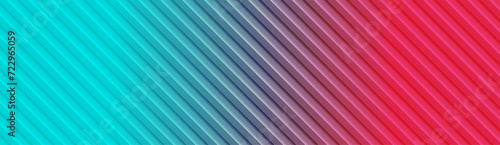 Blue and red minimal stripes abstract luminous tech background. Vector geometric banner design