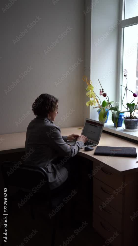 woman with laptop work in office woman with laptop work in office