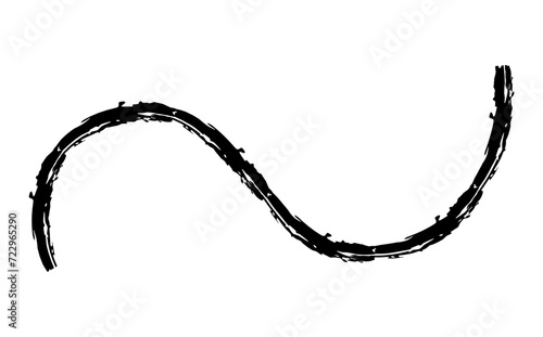 Hand drawn crayon chalk charcoal line arrow. textured arrow isolated on white. squiggle and scribble stroke. Element for diagrams. doodle marker.