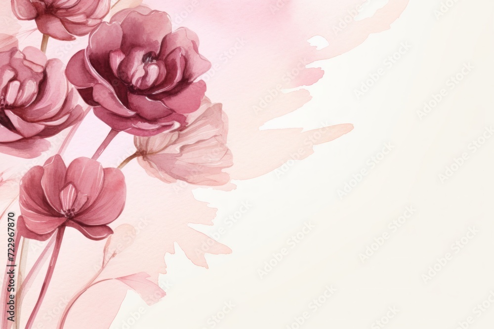 Fototapeta premium Watercolor women's day design. flower design for women's day. watercolor flower with the text women's day