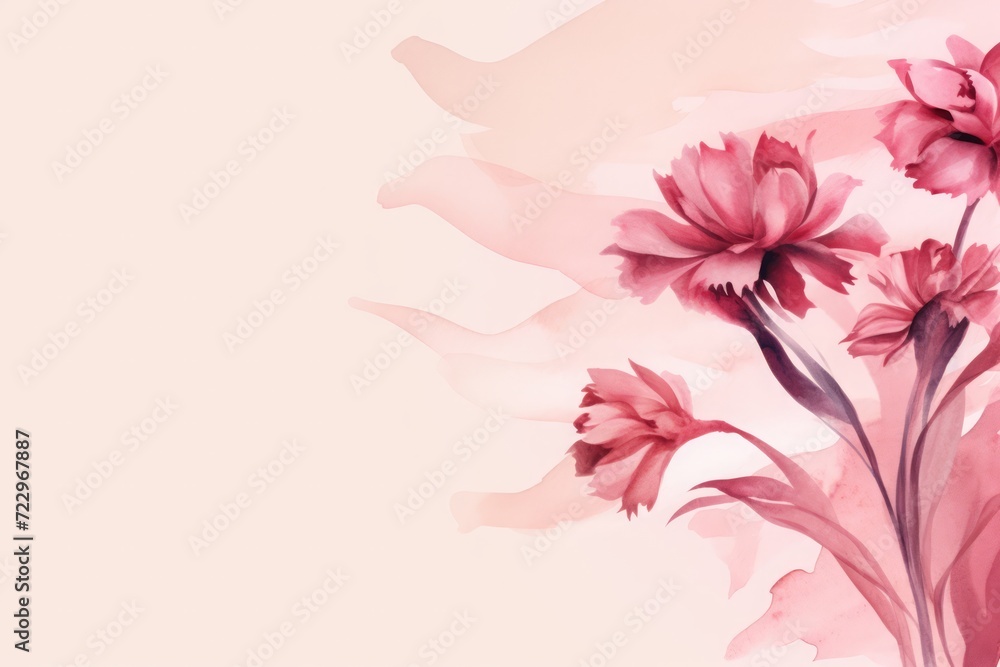 Fototapeta premium Watercolor women's day design. flower design for women's day. watercolor flower with the text women's day