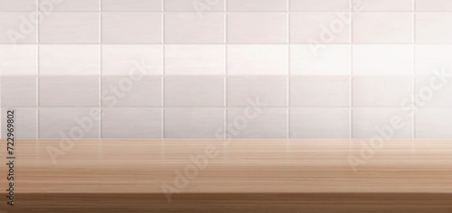 Beige Tile Wall and Table Display