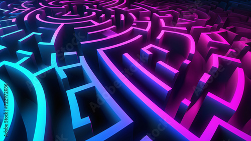 3d round maze photo