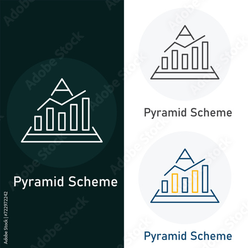 Pyramid Scheme Vector Illustration Icon Design