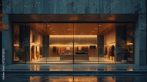 a posh shop that demonstrates the maxim that less really is more with its minimalistic storefront. photo