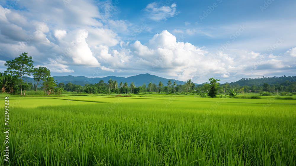 green rice fields green rice fields