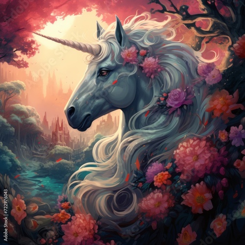 Magical unicorn pegasus horse artwork