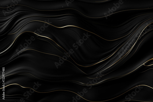 black background with texture decorated with Shiny marble lines. black marble luxury background