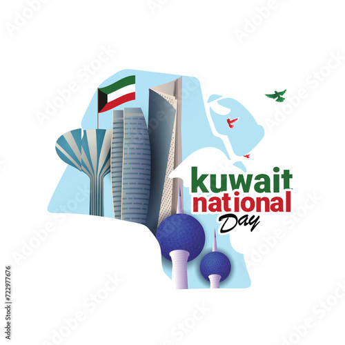 creative celebration Vector Illustration Kuwait National Day (25th February) 