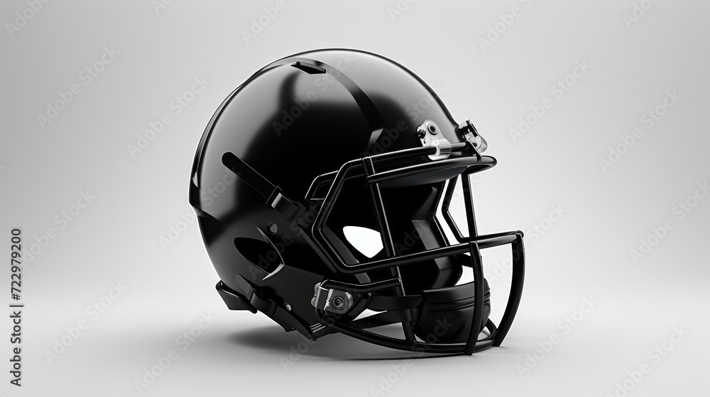 American football black helmet. Neural network AI generated art American football black helmet. Neural network AI generated art