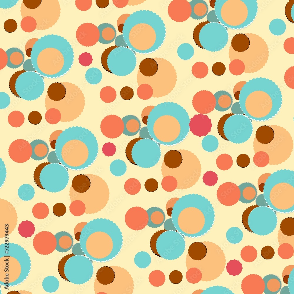 seamless pattern with circles retro colors seamless pattern with circles retro colors