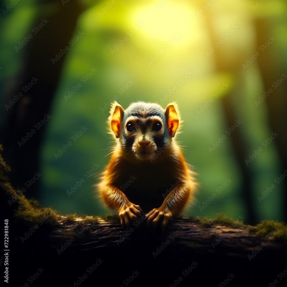 squirrel monkey on a tree, World Wildlife Day squirrel monkey on a tree, World Wildlife Day