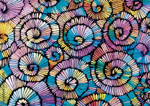 Colorful Spirals Pattern