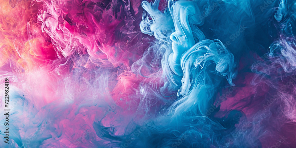 Abstract smoke isolated on black background Fantasy fractal texture Digital art, Ink in water. colorful background. contrast fume cloud. soft steam texture. glowing neon blue magenta pink glitter
Abstract smoke isolated on black background Fantasy fractal texture Digital art, Ink in water. colorful background. contrast fume cloud. soft steam texture. glowing neon blue magenta pink glitter