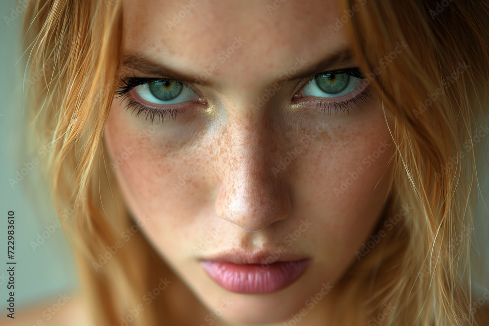Intense Gaze of a Young Woman Intense Gaze of a Young Woman