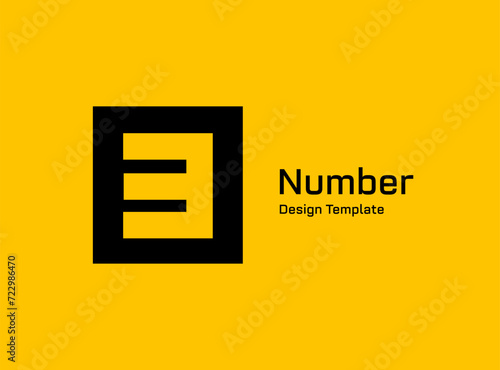 Number 3 logo icon design template elements