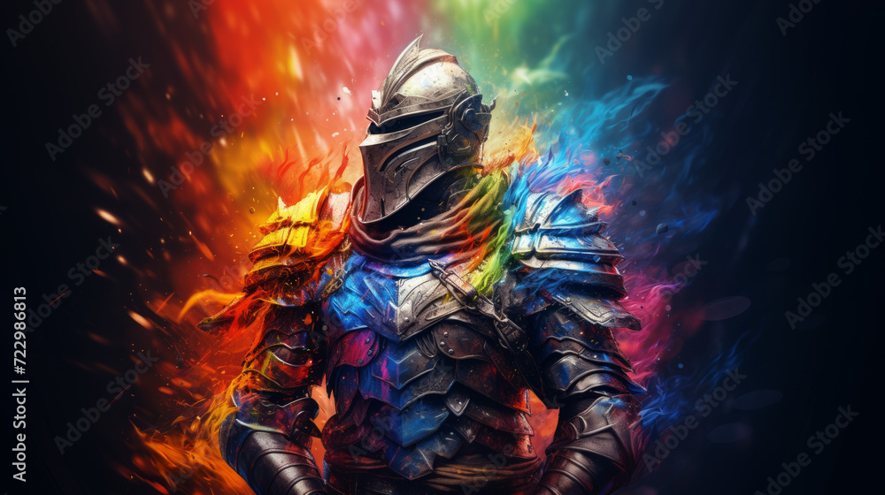 A Knight in rainbow colors A Knight in rainbow colors