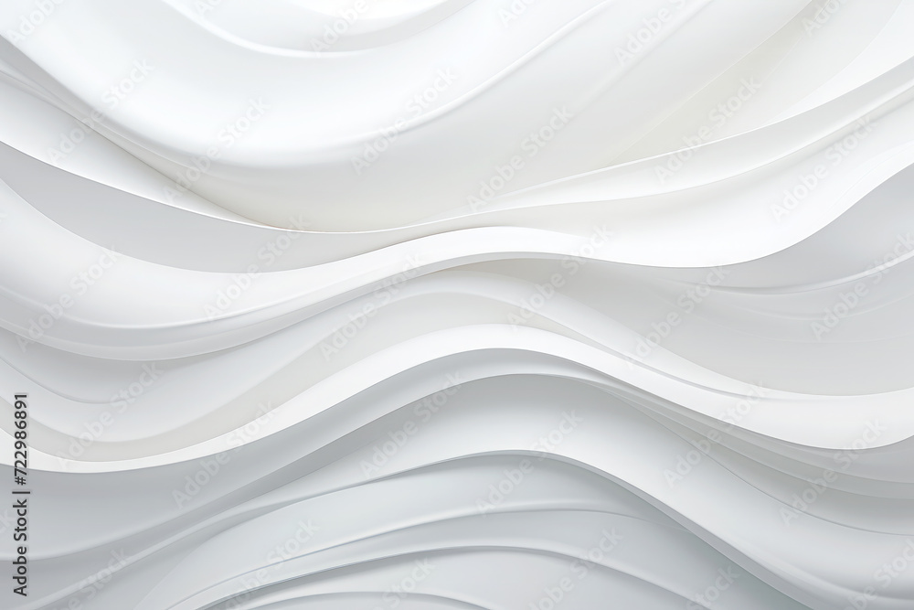 Abstract 3D curved shape white harmonious background Abstract 3D curved shape white harmonious background