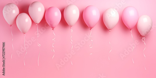 Happy birthday with realistic balloons