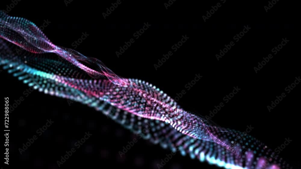 Abstract loop of mesh blurred colorful digital luxurious sparkling pattern wave particles flow background,Motion of digital data flow.big data background concept. Cyber or technology background Abstract loop of mesh blurred colorful digital luxurious sparkling pattern wave particles flow background,Motion of digital data flow.big data background concept. Cyber or technology background