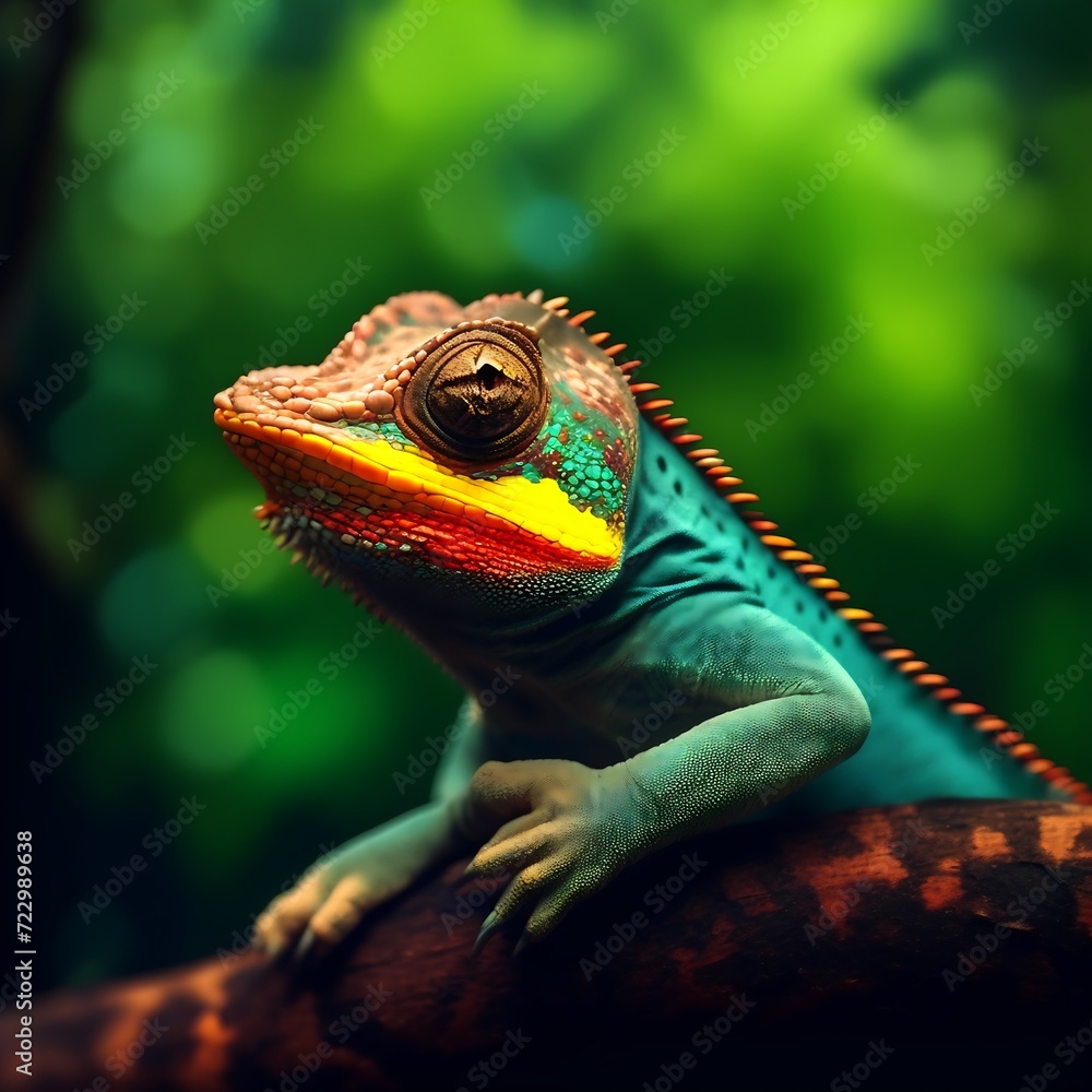 Chameleon in forest, World Wildlife Day Chameleon in forest, World Wildlife Day