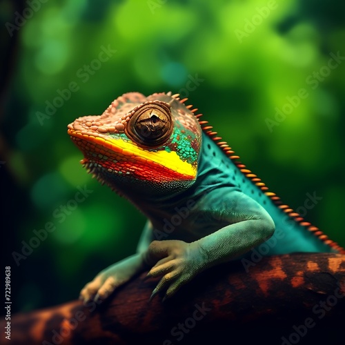 Chameleon in forest, World Wildlife Day © Marco