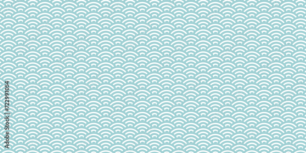 日本の和柄の青海波 日本の和柄の青海波