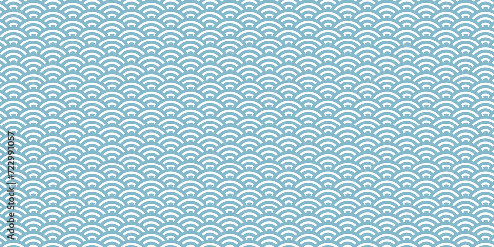 日本の和柄の青海波 Stock Illustration | Adobe Stock