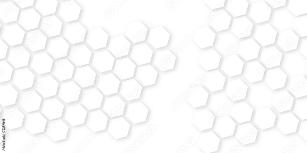 Abstract background honeycomb white and grey.Simple abstract modern background,hydrogel balls as contemporary abstract background.Abstract hexagon honeycomb background, - obrazy, fototapety, plakaty 