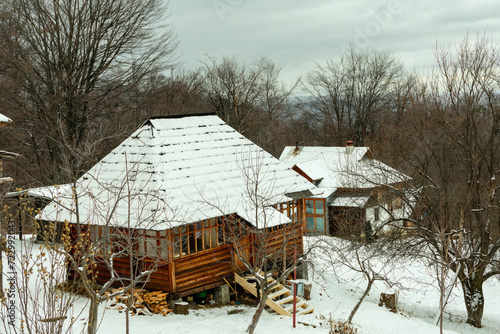 House in the snow. Romania © Mircea