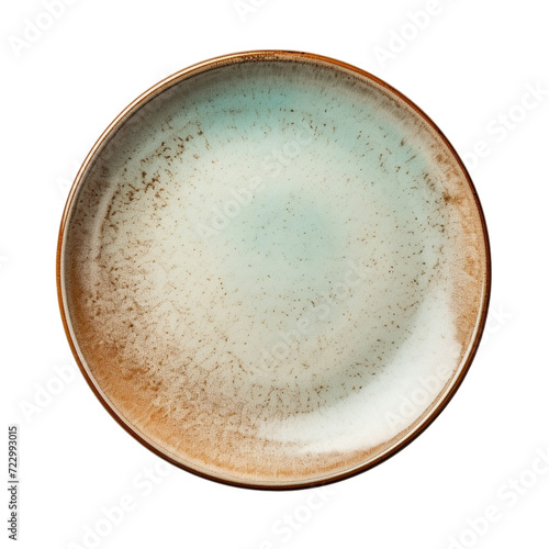 Empty ceramic round plate clip art