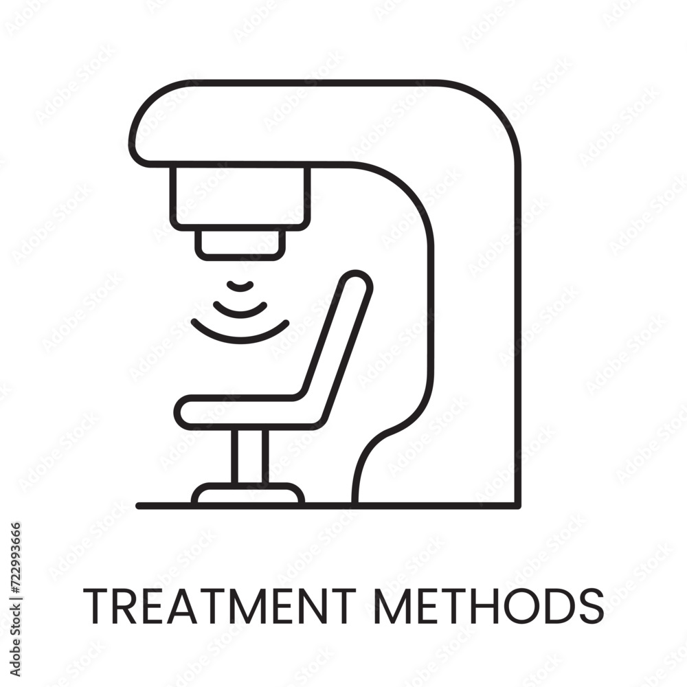 Cancer treatment methods line icon vector cancer disease line icon vector cancer disease