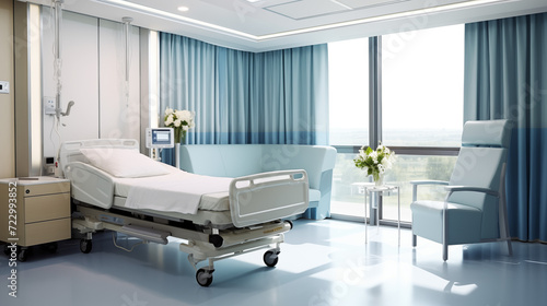 interior of a luxury hospital room ward