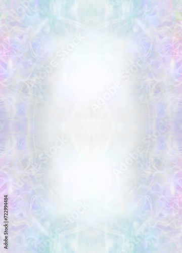 Beautiful ethereal Lilac and neutral diamond shape spiritual border frame background - filigree pastel colours wispy symmetrical pattern with light centre ideal for spiritual advert award diploma att