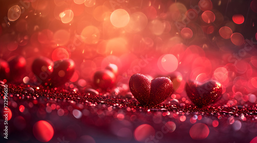 Minimalist Affection: Modern Red Heart Elements for Romantic Designs. Generative AI