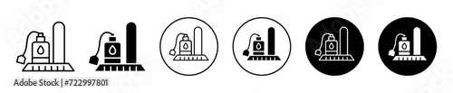 Sump Pump vector icon set collection. Sump Pump Outline flat Icon.