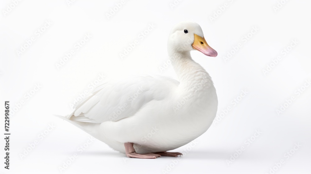white duck against a plain background purity and simplicity. white duck against a plain background purity and simplicity.