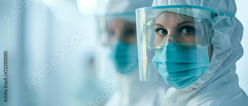 Healthcare professional in full protective gear, embodying the frontline defense against pandemics